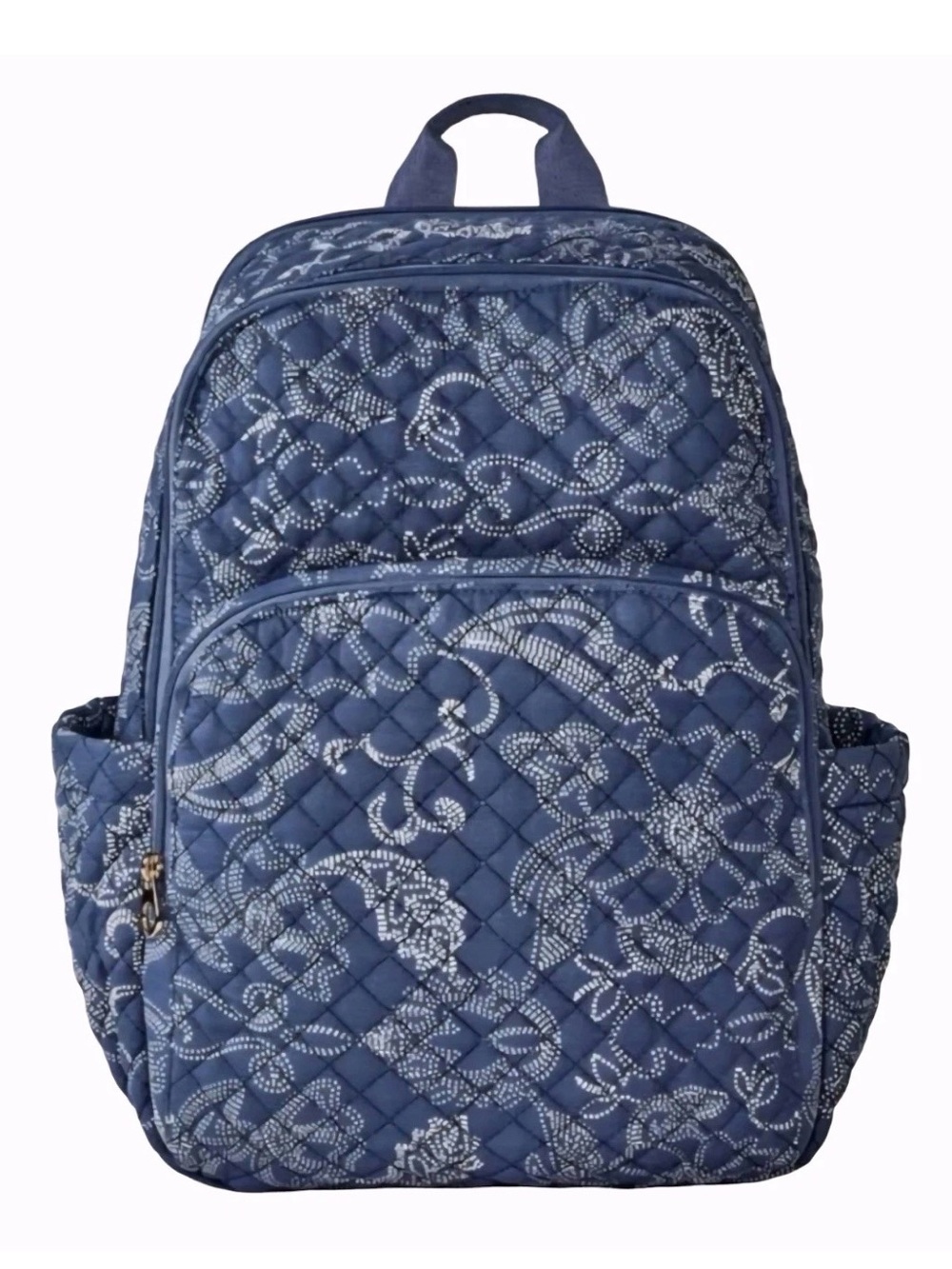 Large Universal Thread Quilted Book Bag Backpack
Fits 12" Laptop
18"H
NWT